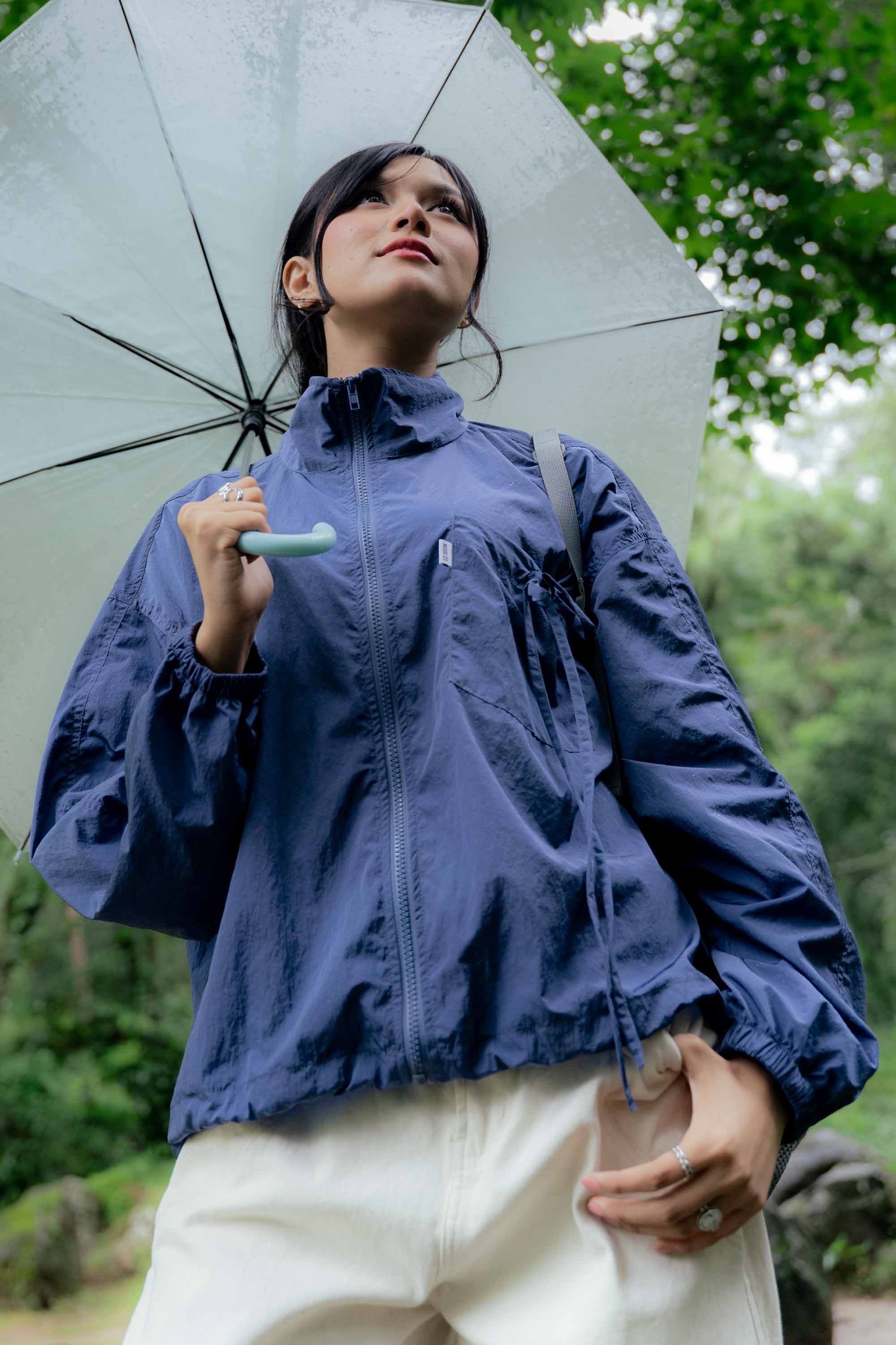 Mode23 space blue bow windbreaker