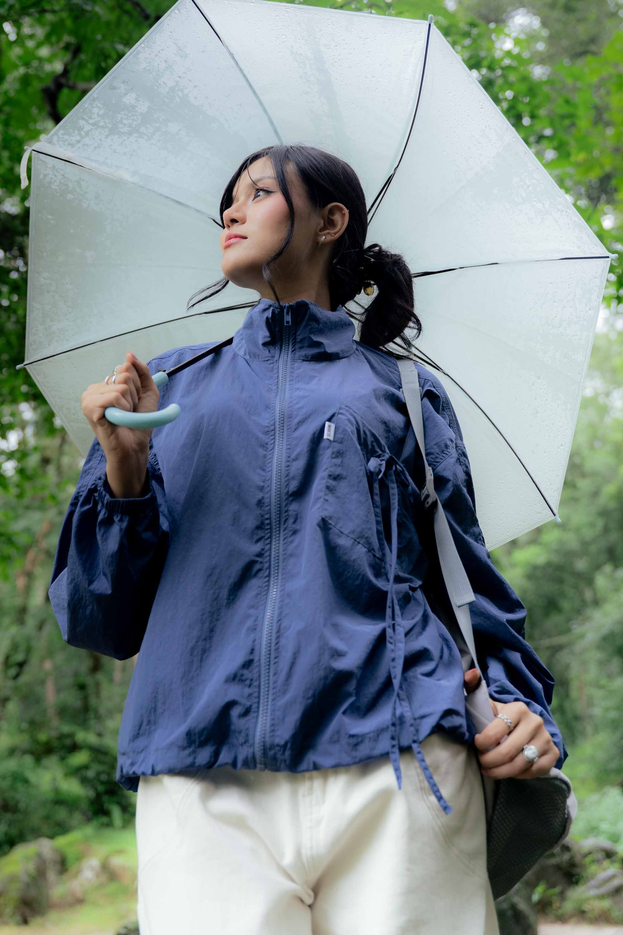 Mode23 space blue bow windbreaker