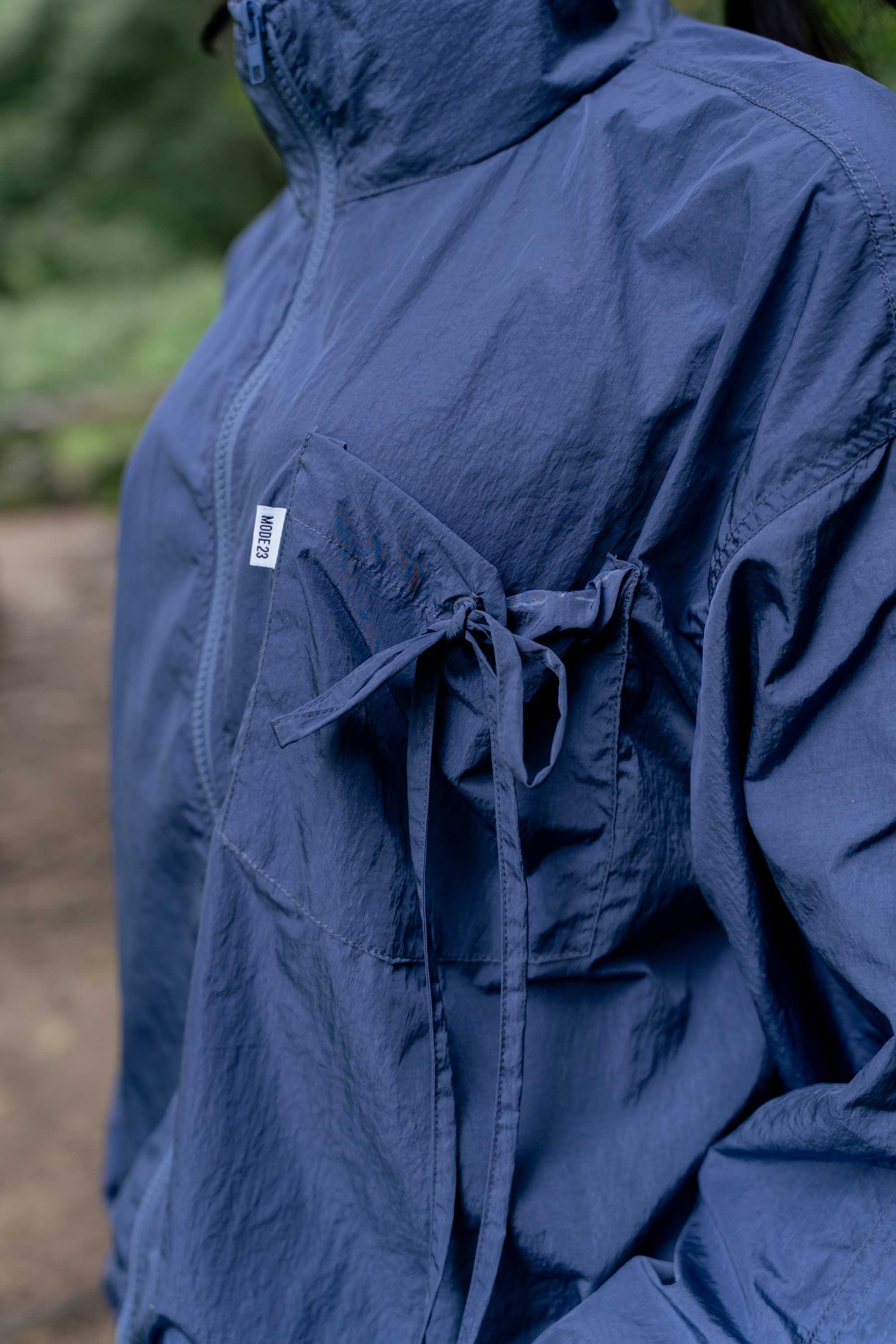 Mode23 space blue bow windbreaker