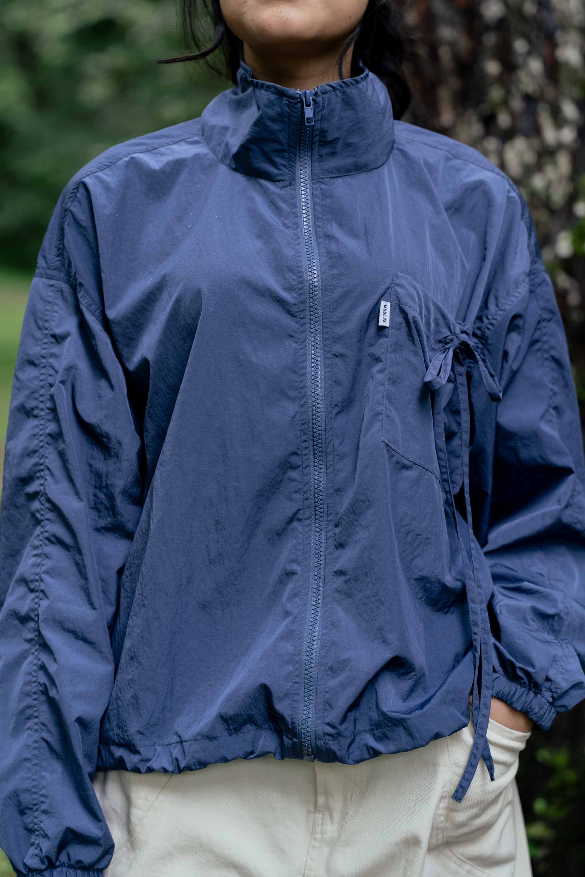Mode23 space blue bow windbreaker