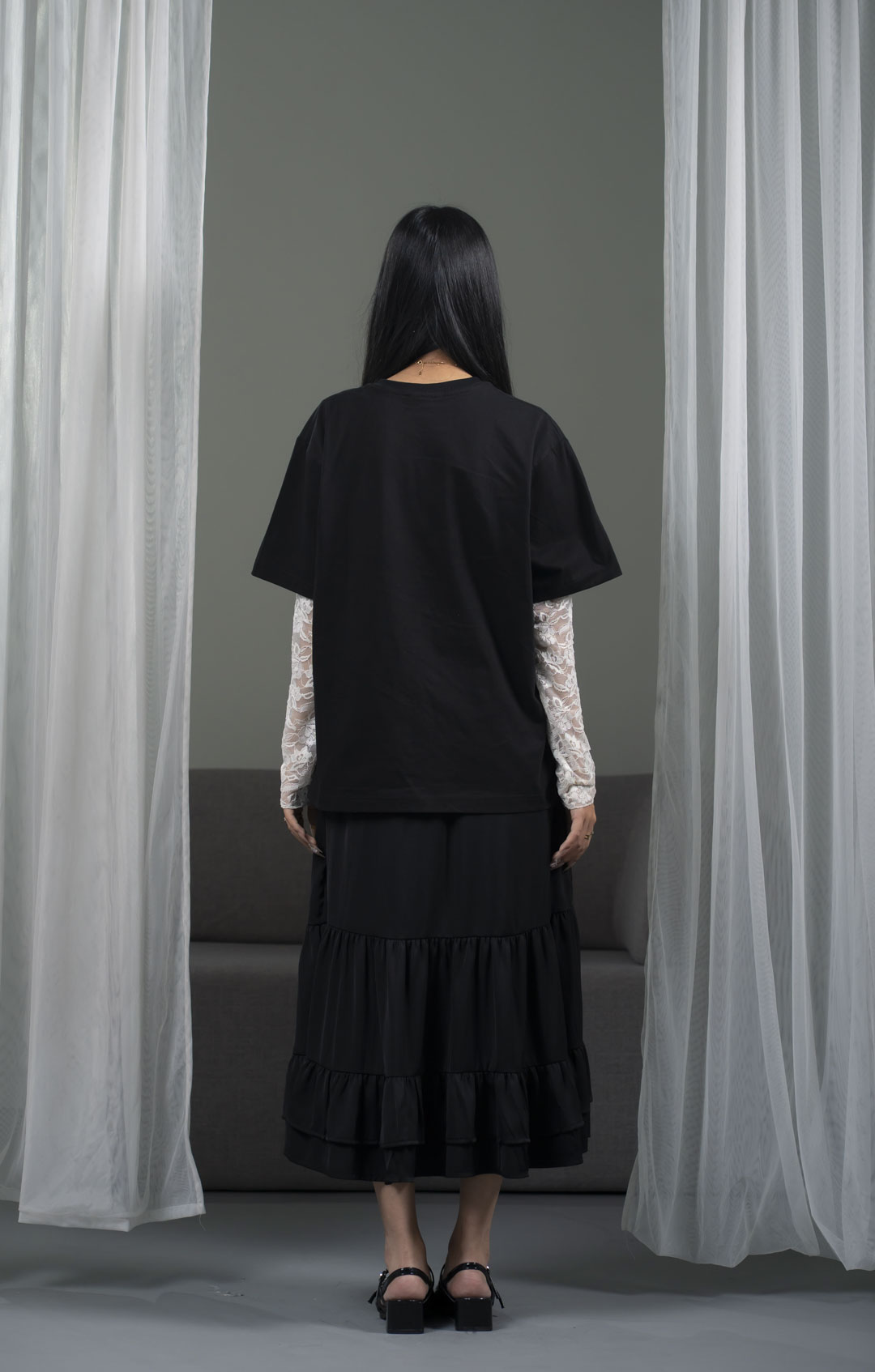 Sakura Black Tee