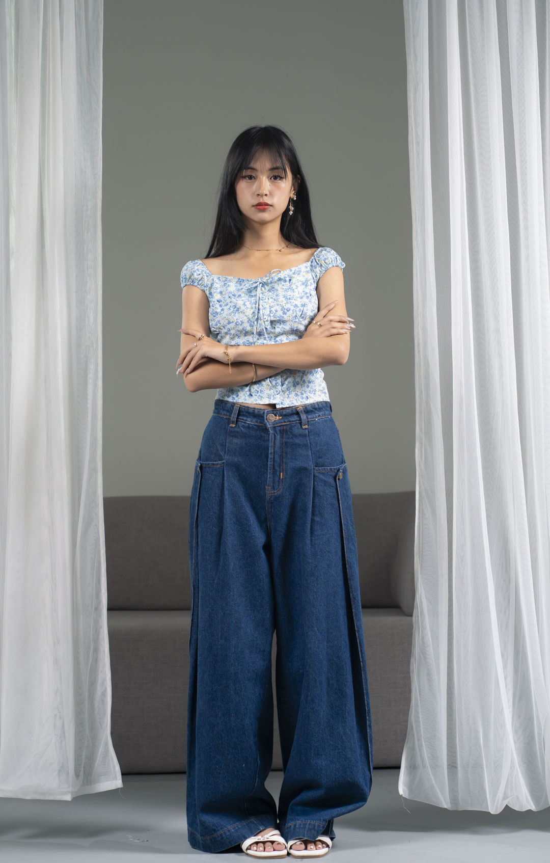 Hana Blue Top