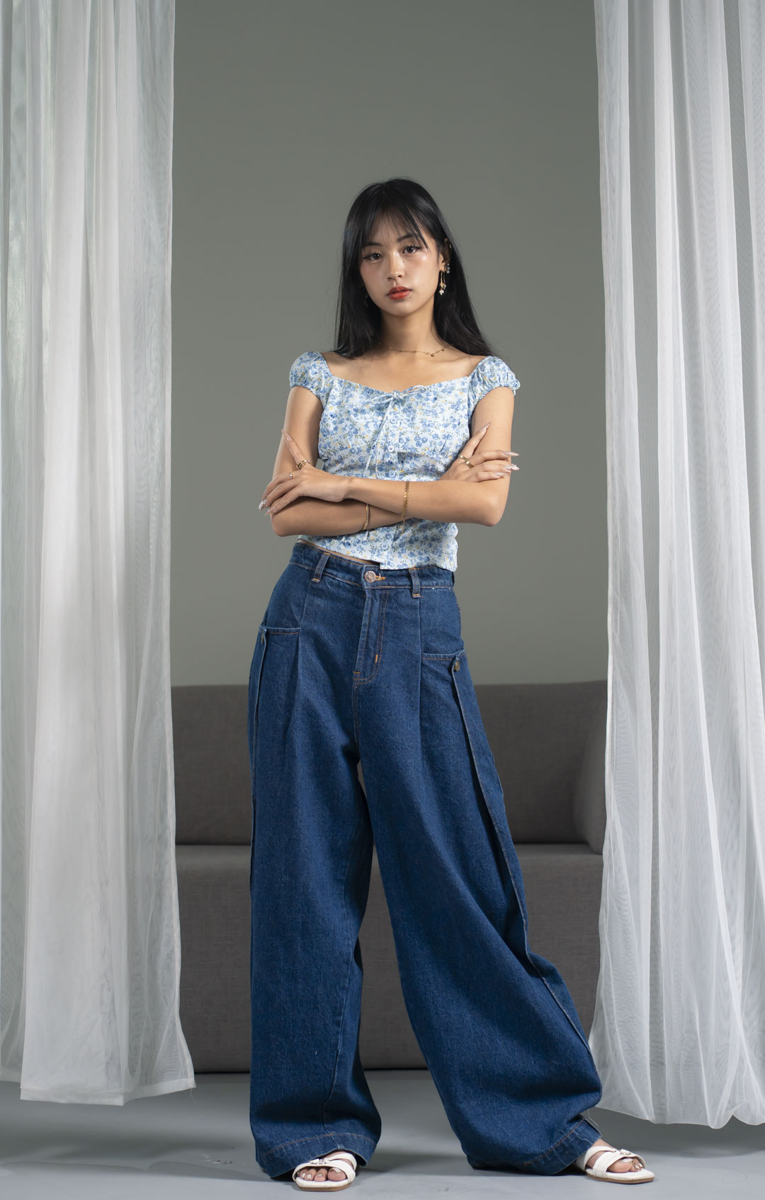 Hana Blue Top