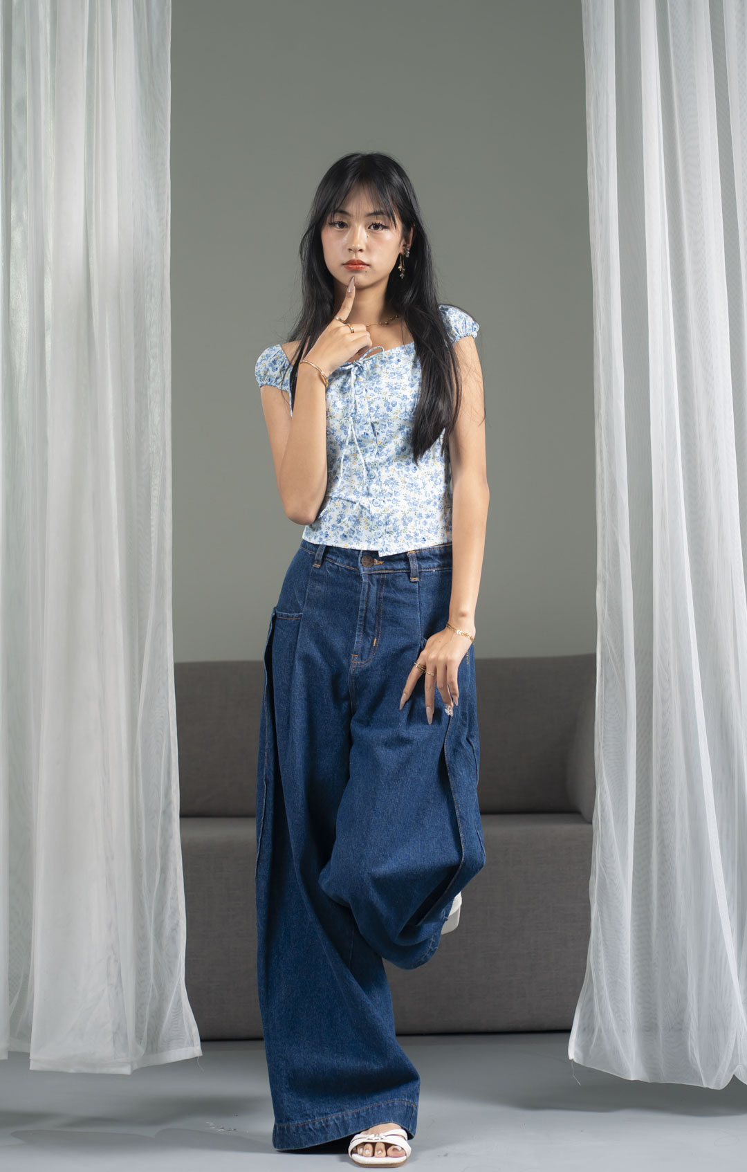 Hana Blue Top