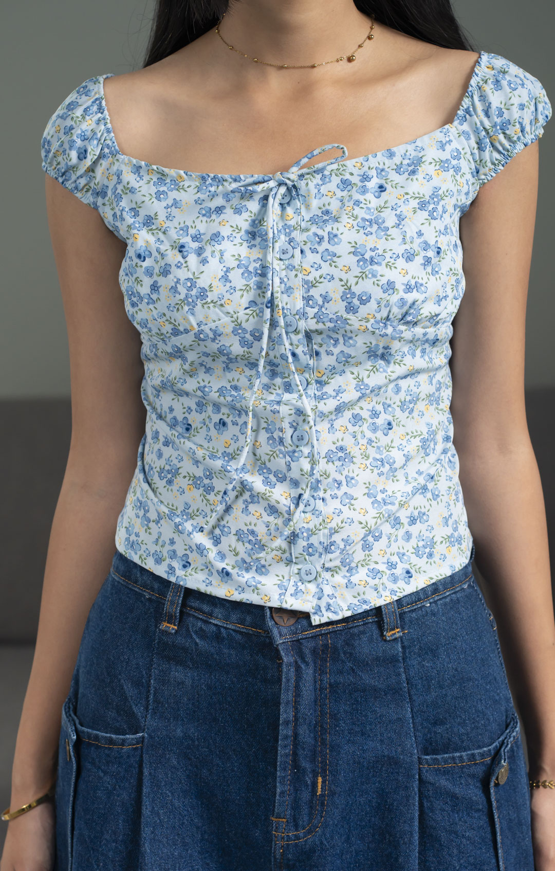 Hana Blue Top