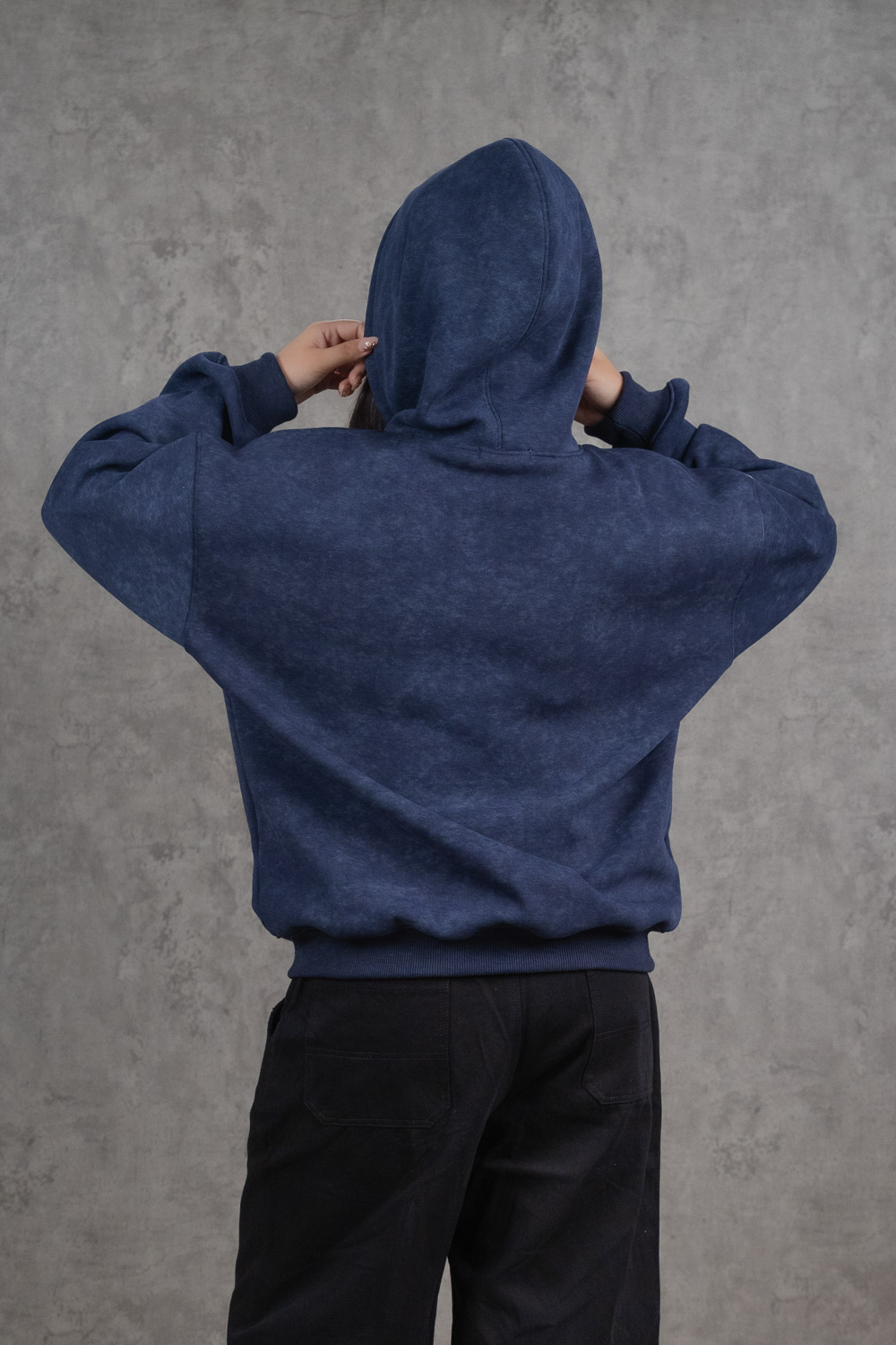 Blue Acid Wash Hoodie