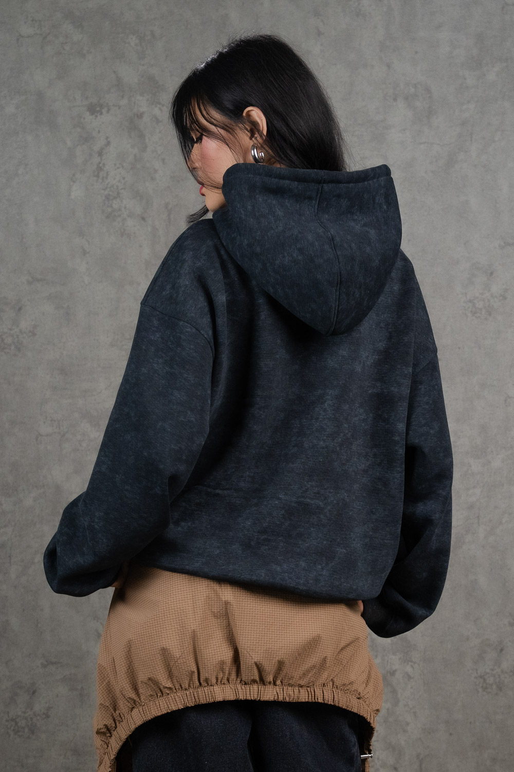 Black Acid Wash Hoodie
