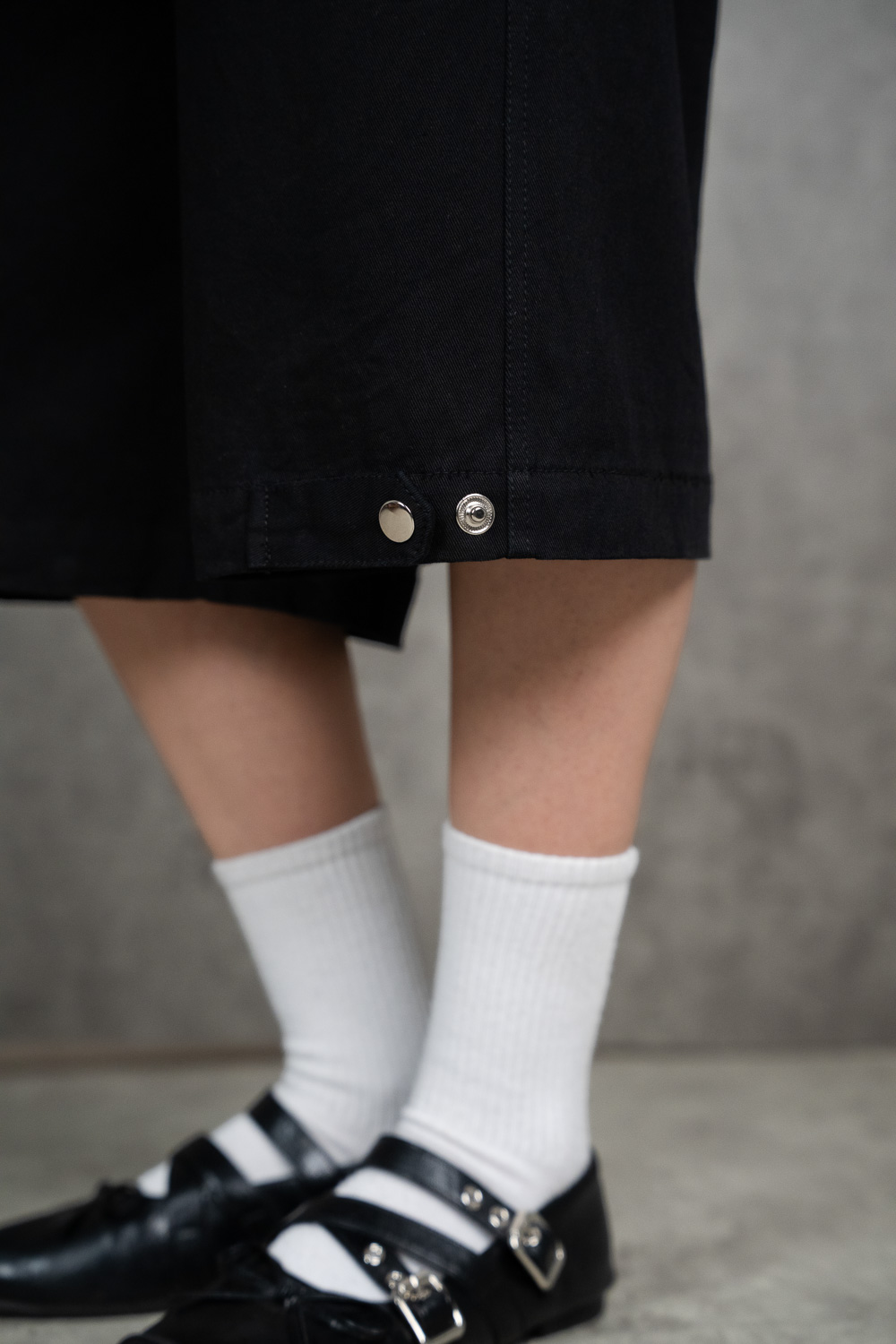 Mode23 Black Twill Shorts