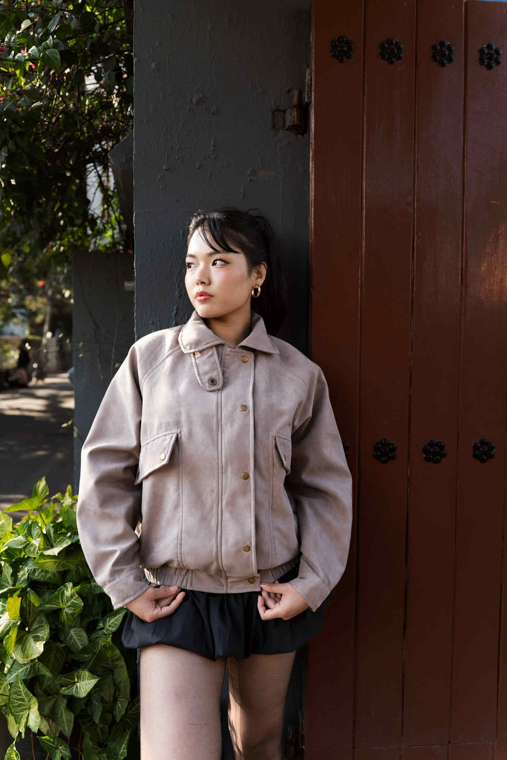 Juno Suede Taupe Jacket