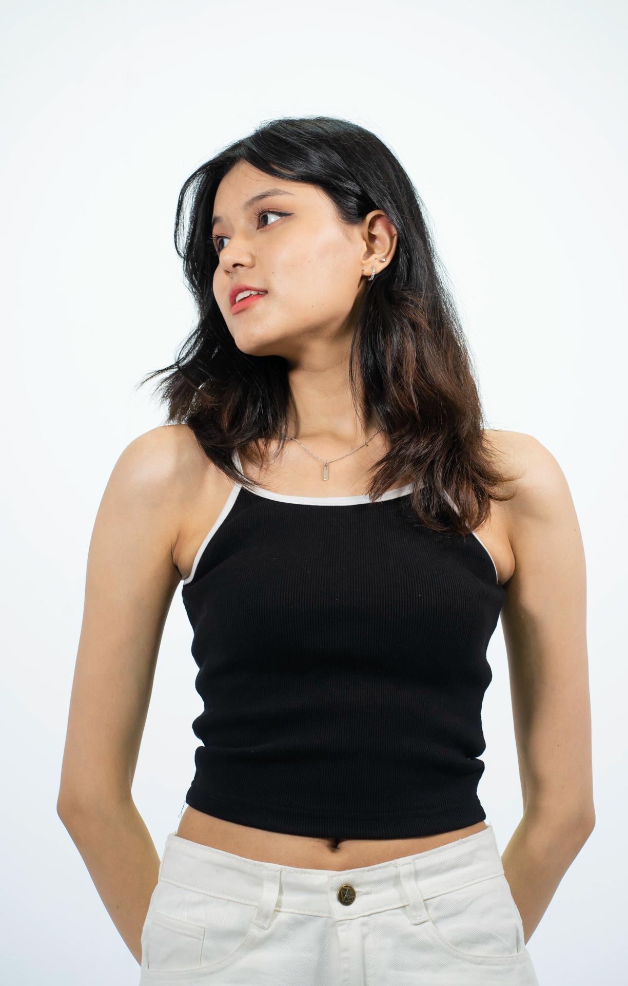 Jade Black Tank Top