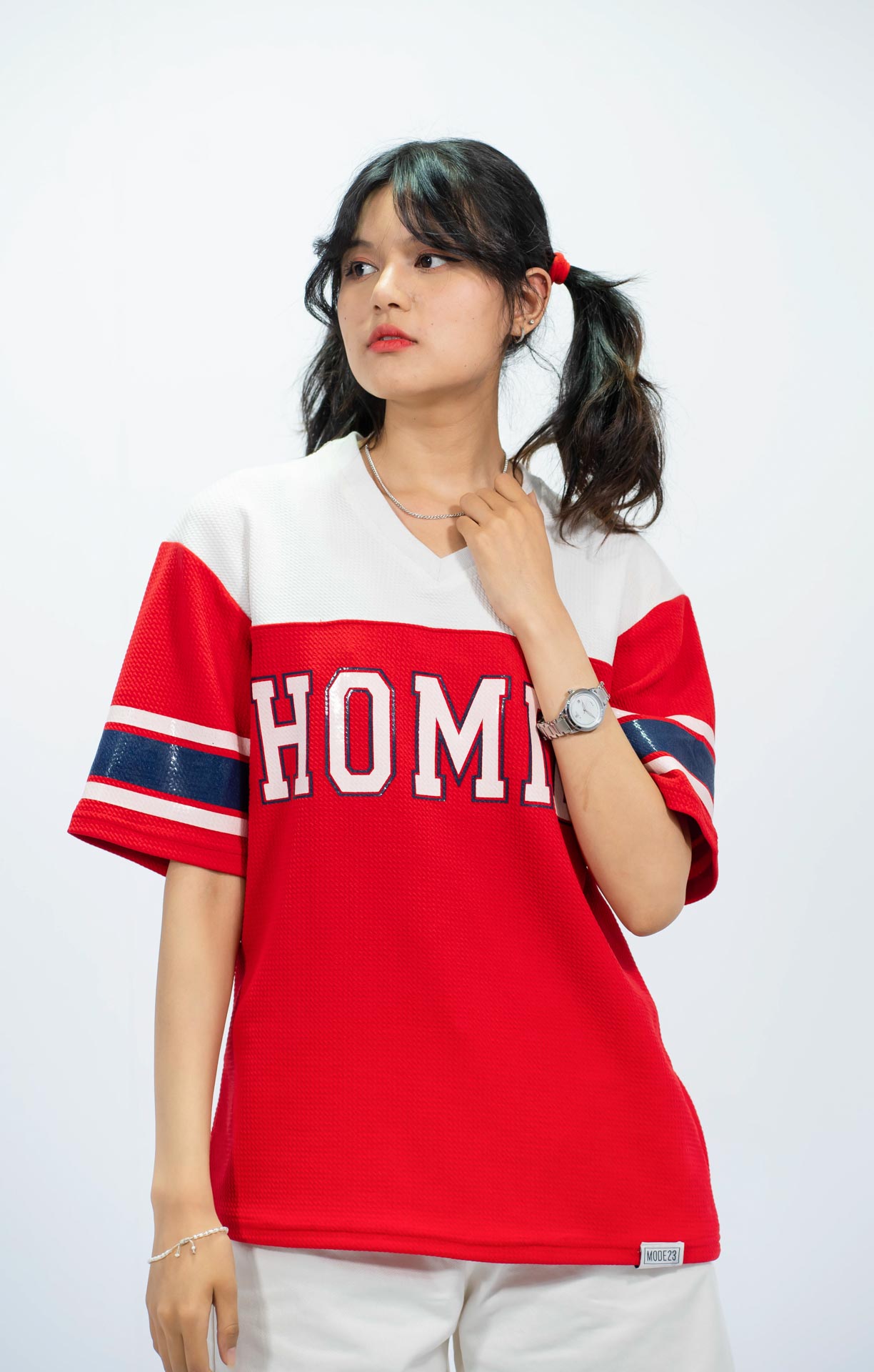 HOMIE Oversized Red Jersey Tshirt